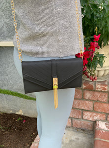 Dahlia - Black - Wallet on a Chain