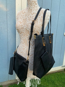 Michelle Handbag - Black - 4 Piece