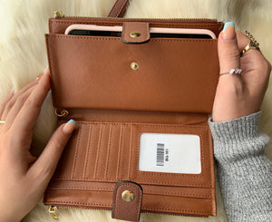 Daphne - Cognac - Wristlet Wallet