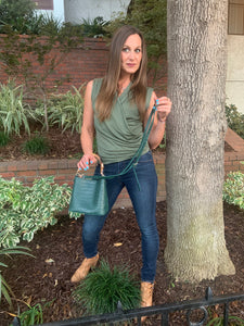 Abigail Handbag - Hunter Green